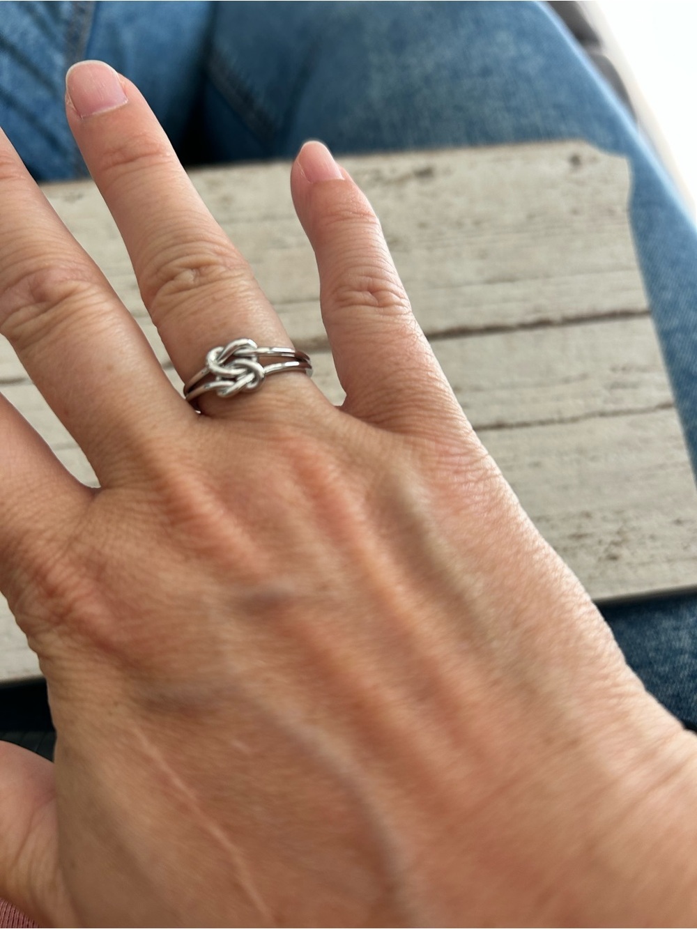 🔥$2 Silver Knot Stackable Ring - Silver size 7